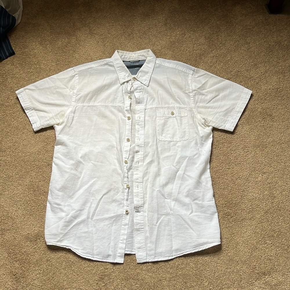 Linen button up shirt short sleeve